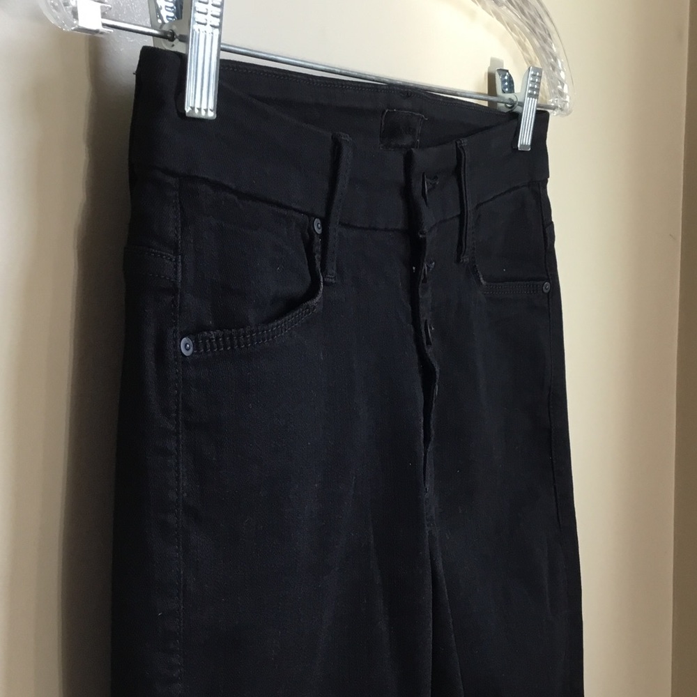 Mother The Pixie Not Guilty Black Button-Fly Jean… - image 6